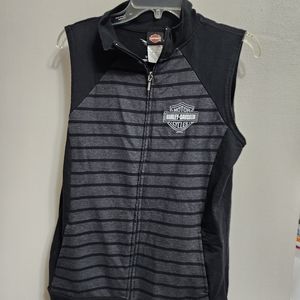 Harley Davidson women's striped shirt vest. Size Large. Barely worn.